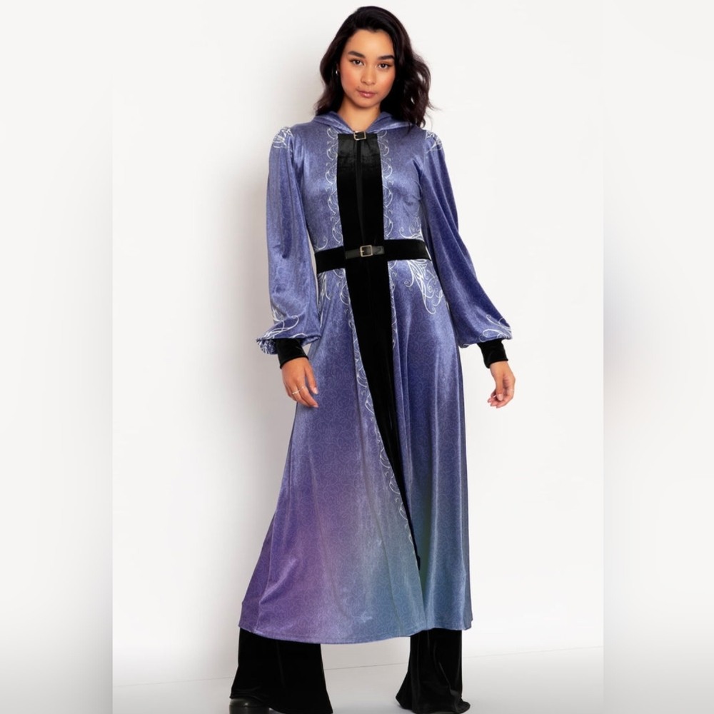 Arwen Endomiel Hooded Velvet Maxi Jacket